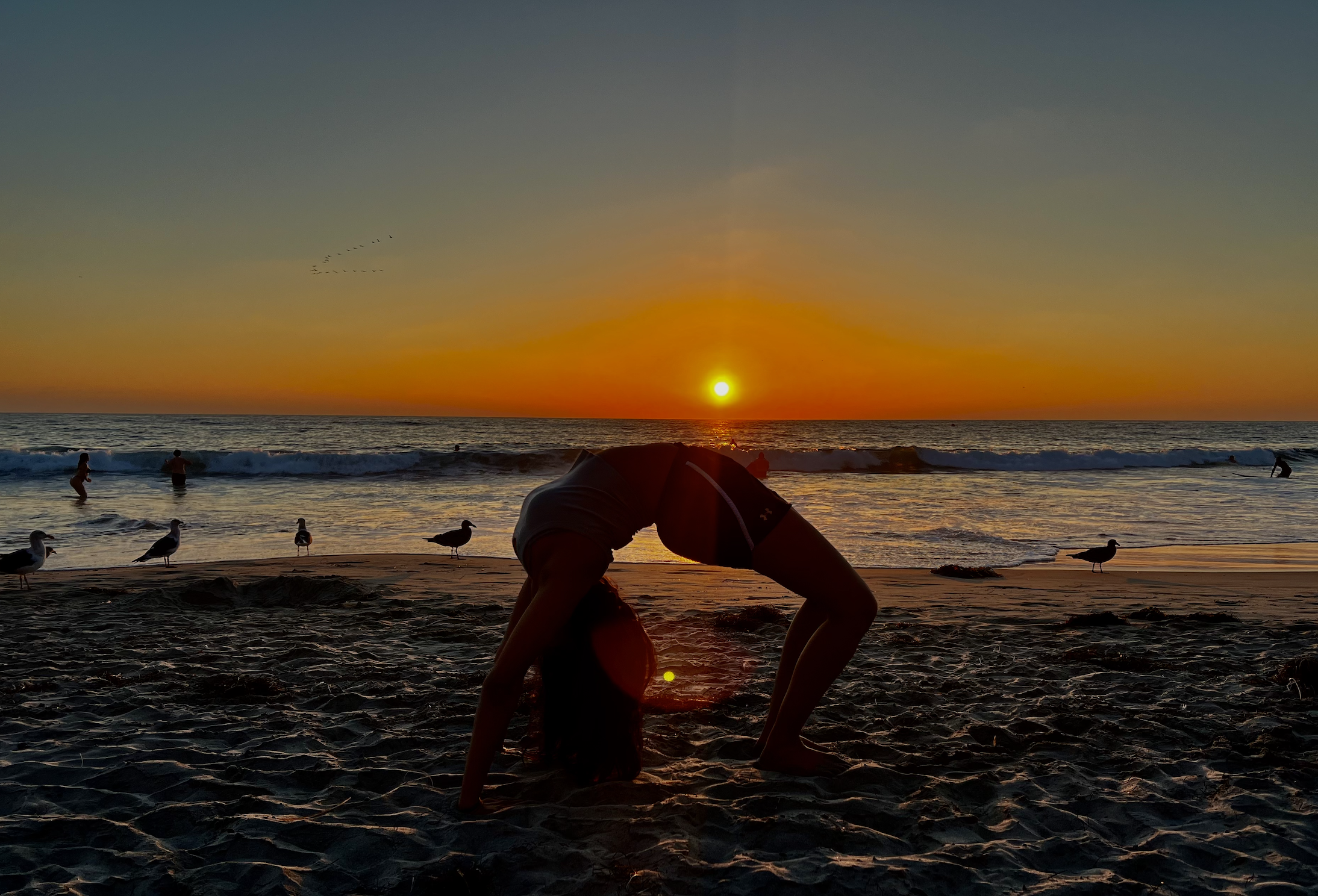 Sunset yoga in San Diego